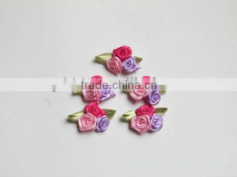 Decorative handmade satin ribbon flowers