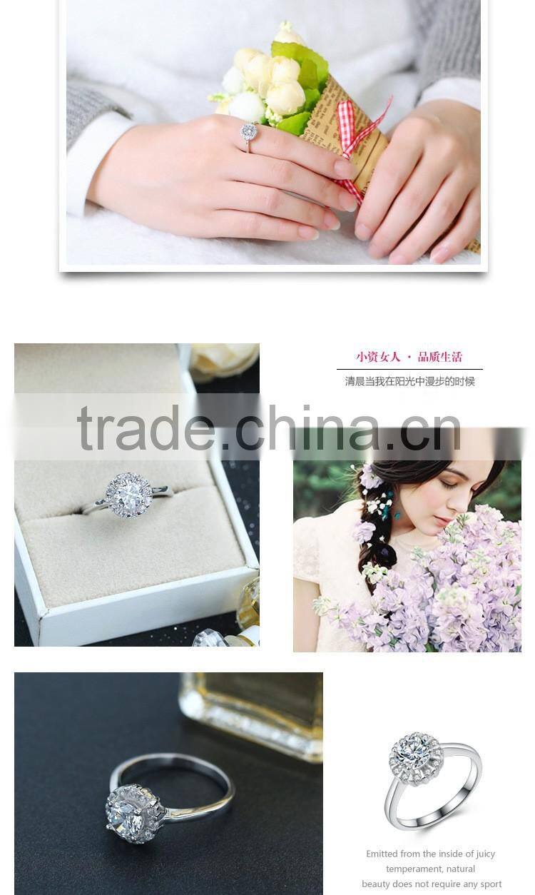 Hot selling 925 sterling silver wedding ring 13# 15# fashion silver ring