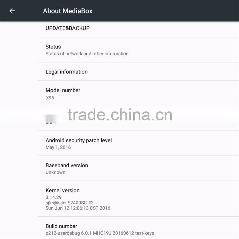 The new STYLE OEM X96 S905X 1G 8G Kodi16.0 smart OTT TV box