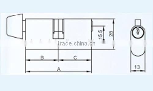 High Quality tri-circle oval cylinder with two cams