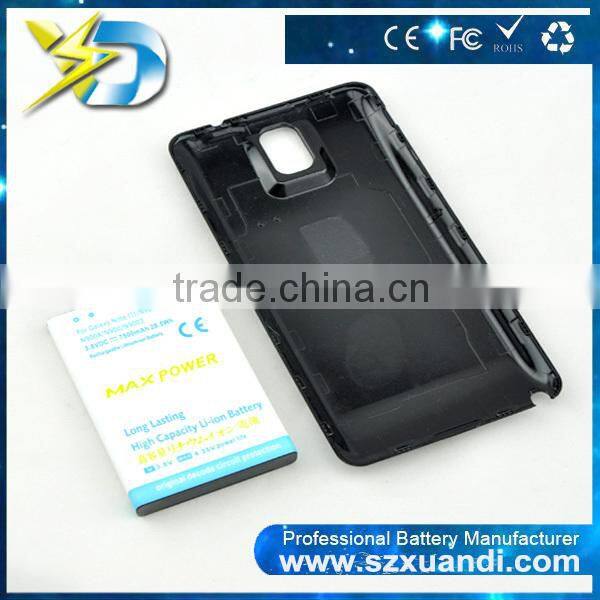 3.8V 7500mah Li-ion white label Battery for samsung n9000 with Back Cover