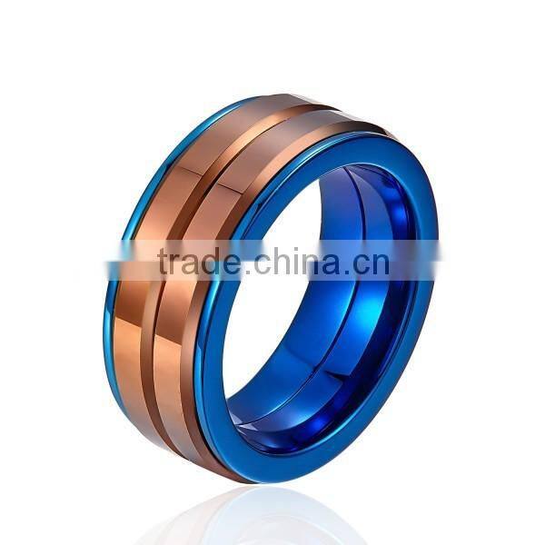 Fashion Men Ring, Tungsten and 316L Stainless Steel Combined Ring