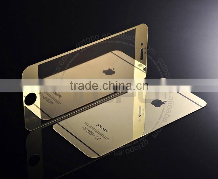 9H glass for iphone 6 multiple color Colored Mirror Tempered Glass Screen Protector film front and back for iphone 6 6s plus