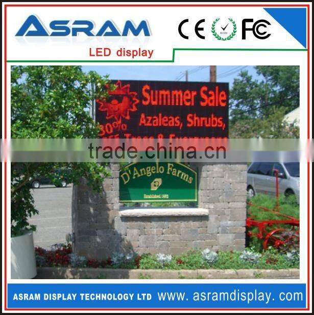 Low Power Comsuption Outdoor P10, p16 Single Red Color LED Sign Led Message Screen Led Scrolling Message Sign