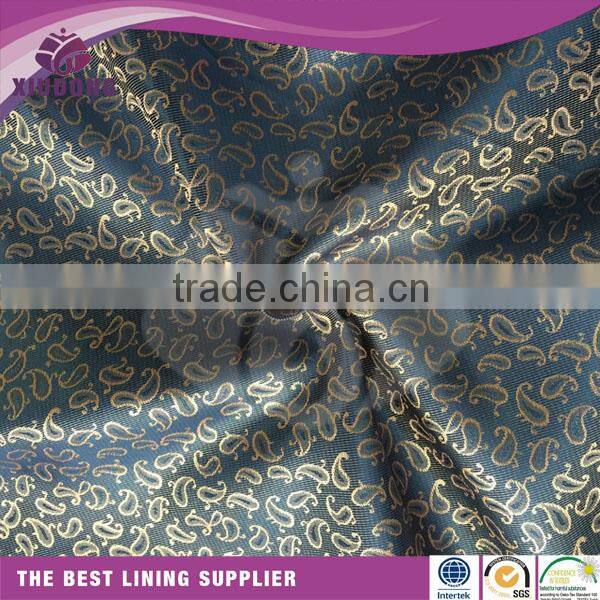 polyester viscose jacquard paisley lining fabric for garment