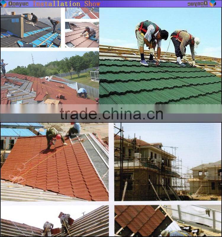 New design hot in 2016 color sand coated roof tile pvc roof tile