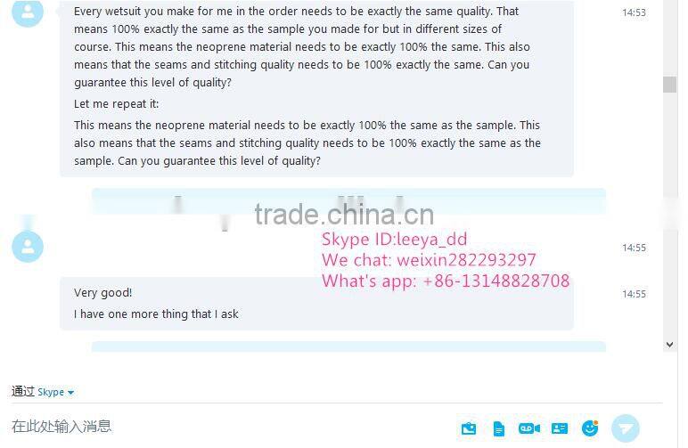 High quality neoprene suit for surfing