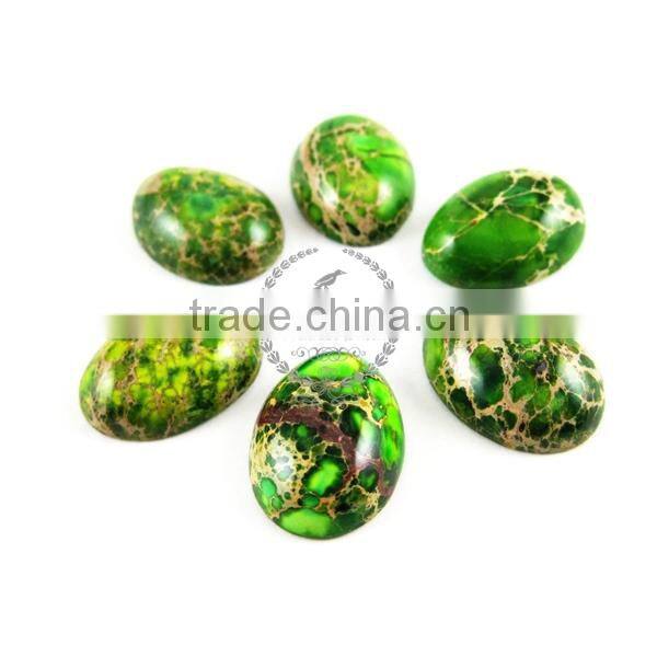13x18mm oval green imperial jasper cabochon beads,gemstone pendant cabochon stone beads set for earrings,rings,necklace 4120029