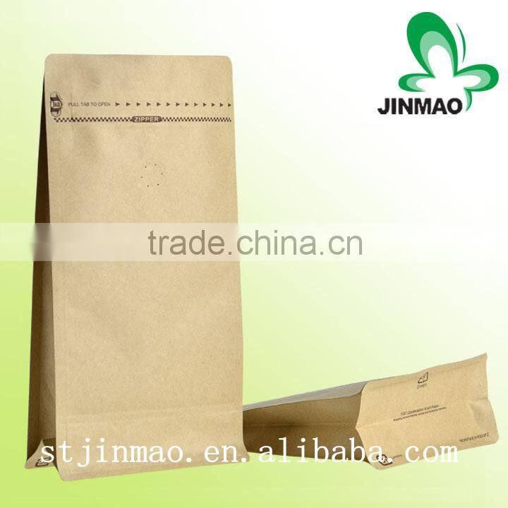 Kraft paper lined foil standing zipper bag