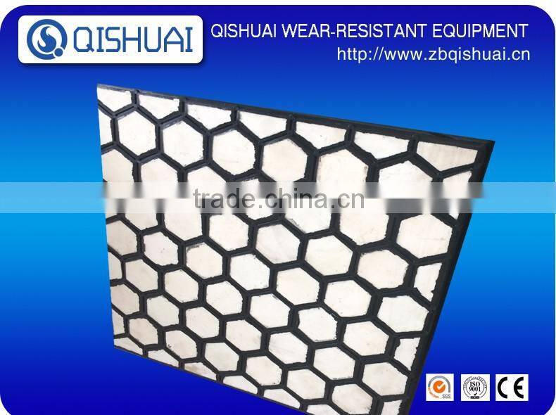 Coal mine ceramic polyurethane composite abrasive modular wear liner
