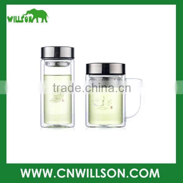 OEM new design 600ml glass water bottle manufacturer