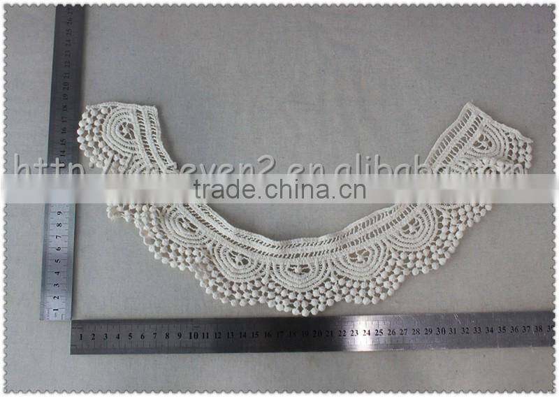 Lace Product Type scallop shaped cotton necklace, cotton crochet lace collar
