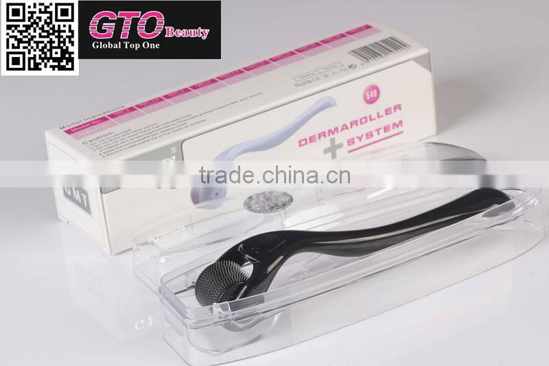 GTO black derma roller with 540 needles