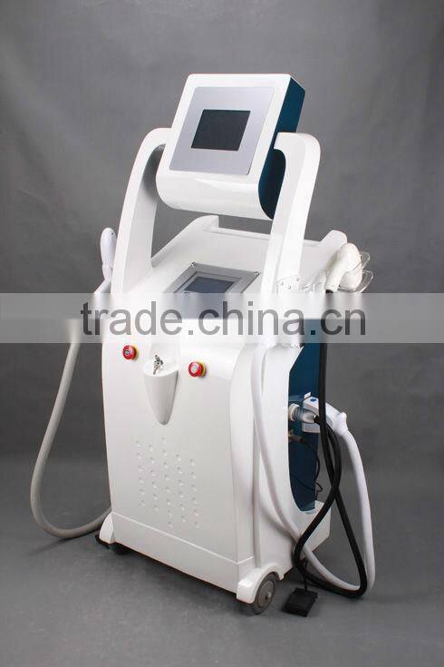 Multifunction Two screen Elight RF Yag laser 3 in one tattoo removal machine