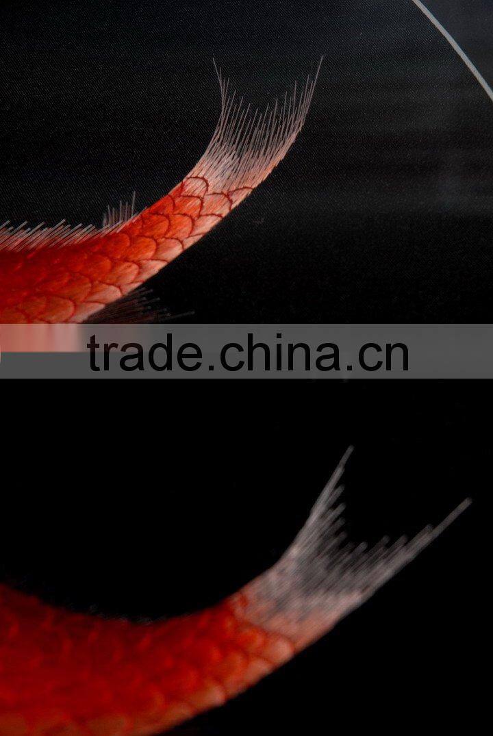 Handworked embroidery wall-hanging---12 Red carps