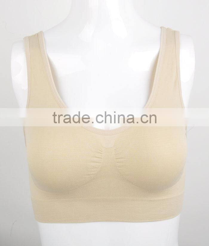 Non Padded Leisure Hot Sexy Ladies Comfy Crop Top Vest Sports Bras Plus Size 3 Colors Option