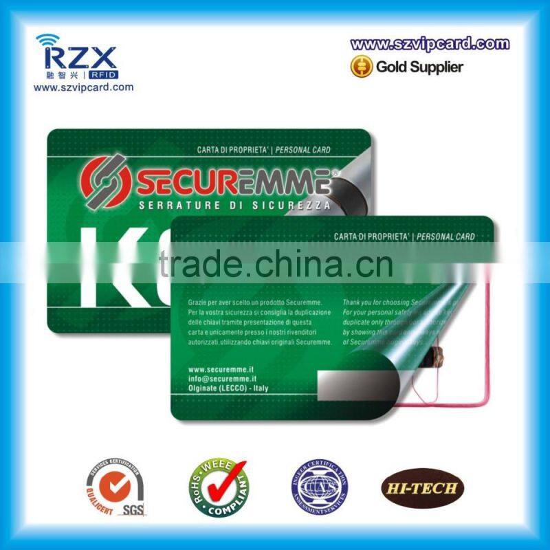 wholesale proximity 13.56mhz pvc proximity prepaid smart card