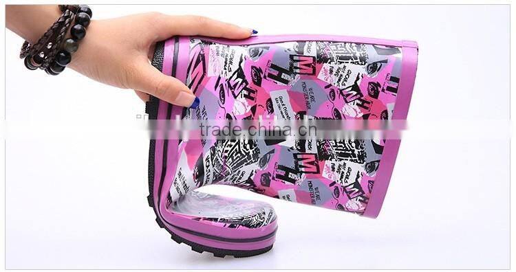 Custom cheap wholesale fashion rain boots girl rubber rain boot