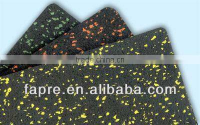 Interlocking Rubber Sport Matting with Colorful EPDM Speckles