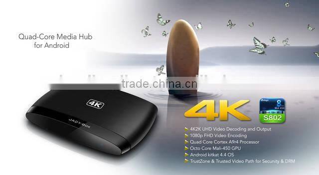 Android4.4 AMLOGIC quad core intelligent TV box Android player Google player IPTV cloud TV