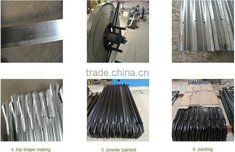 Easily assembled waterproof palisade fence for protect in stock