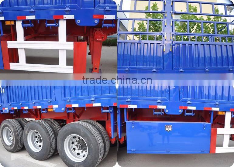 Sitong 3 axles stake bulk semi trailer 40t 60t livestock trailer for agricultural product