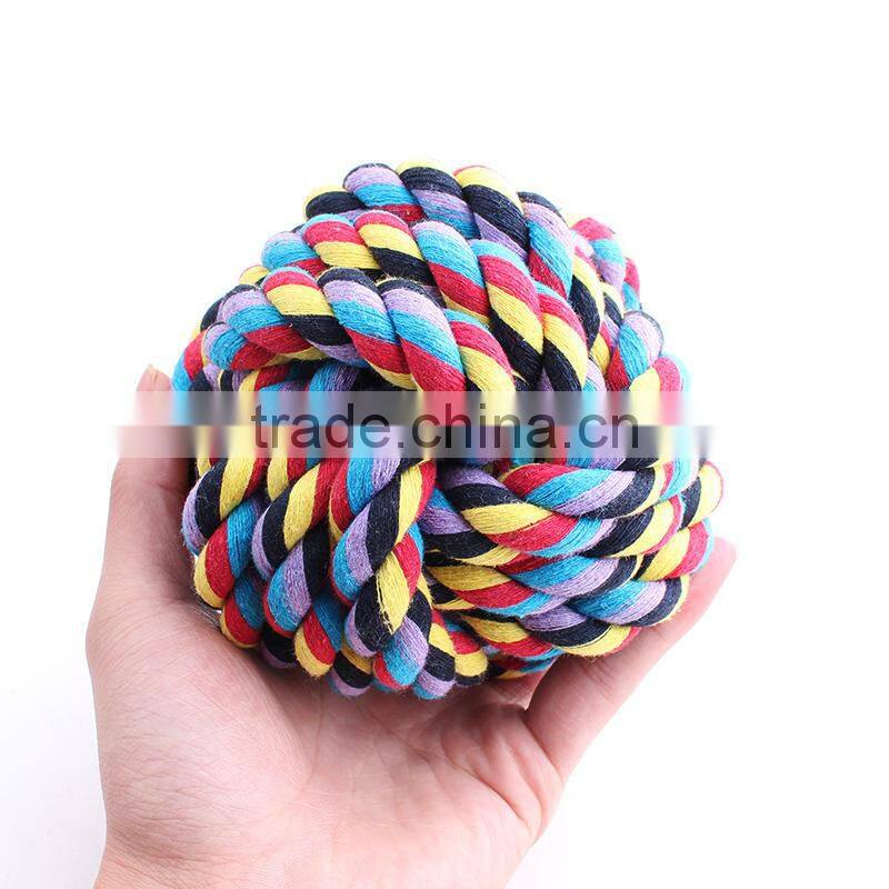 Pet cotton rope toys Cotton rope woven ball large size 11 cm