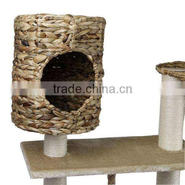 China Wholesale S&D Handmade Pet Toys Products Eco-friendly Rattan Cat Tree