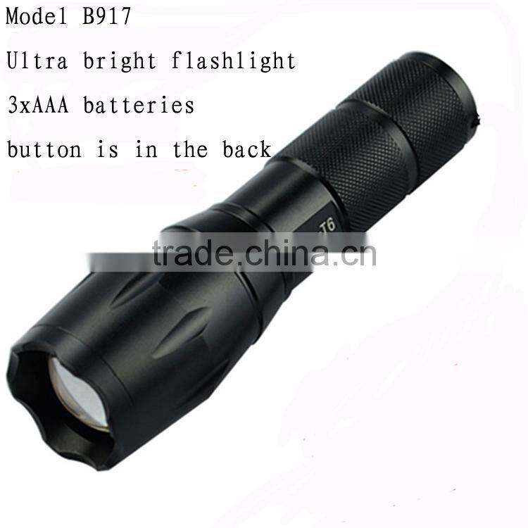 Aluminium alloy XML-T6 rechargeable zoom flashlight LED torch flashlight tactical flashlight