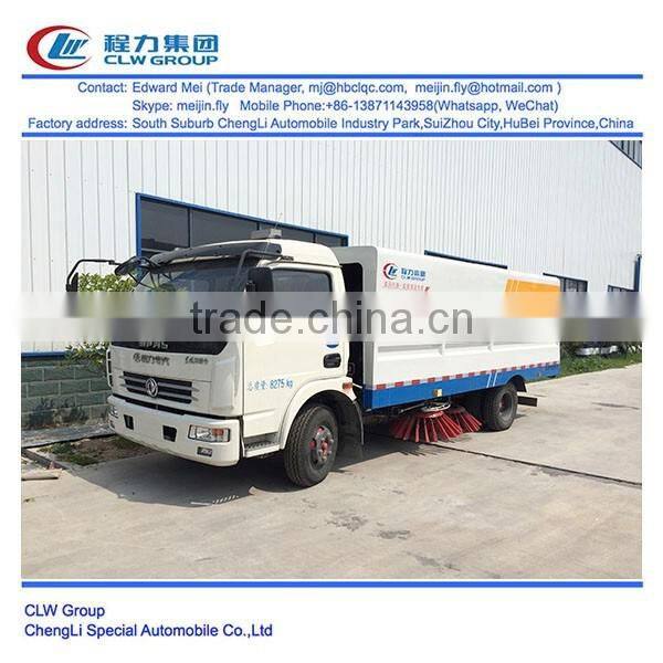 dongfeng 4*2 type 120hp 8 ton road sweeper truck