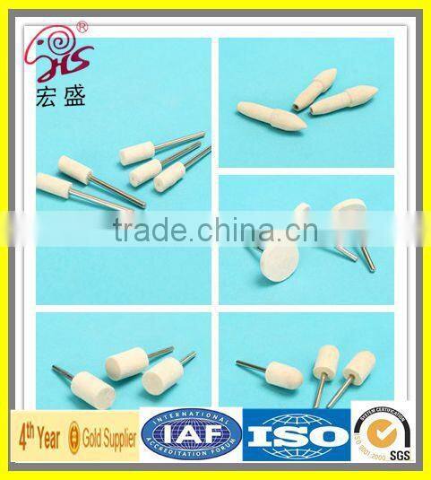 2016 new product 10mm x 3mm Taper Shape Head Felt Bobs Buffing Wheels Grinding Tools high quality