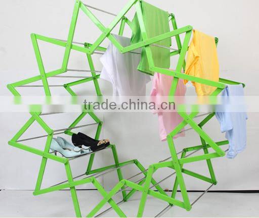 Unique Design Star Style Plastic Folding Clothes Drying Rack