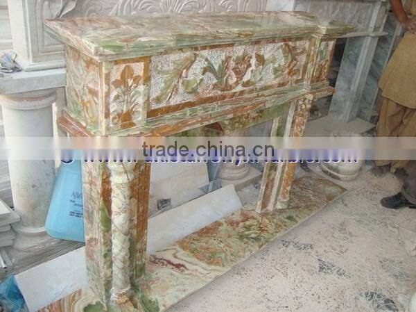 New products superior quality MULTI GREEN ONYX FIREPLACES