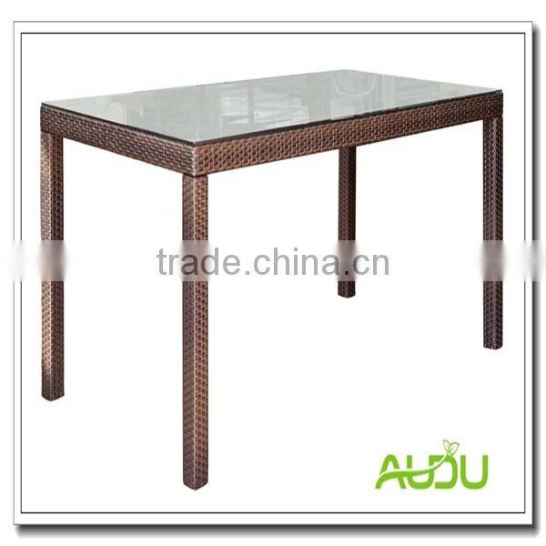 Patio Table,Classic Rattan Color Rectangle Table