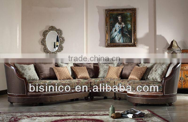 Arabia Style Living Room Corner Sofa,Top Grade Wooden Corner Sofa,Chesterfield Fabric Corner Sofa,Luxury Living room Furniture