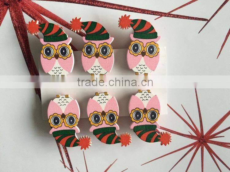 wooden decoration wooden pegs,decoration clips owls pegs gifts