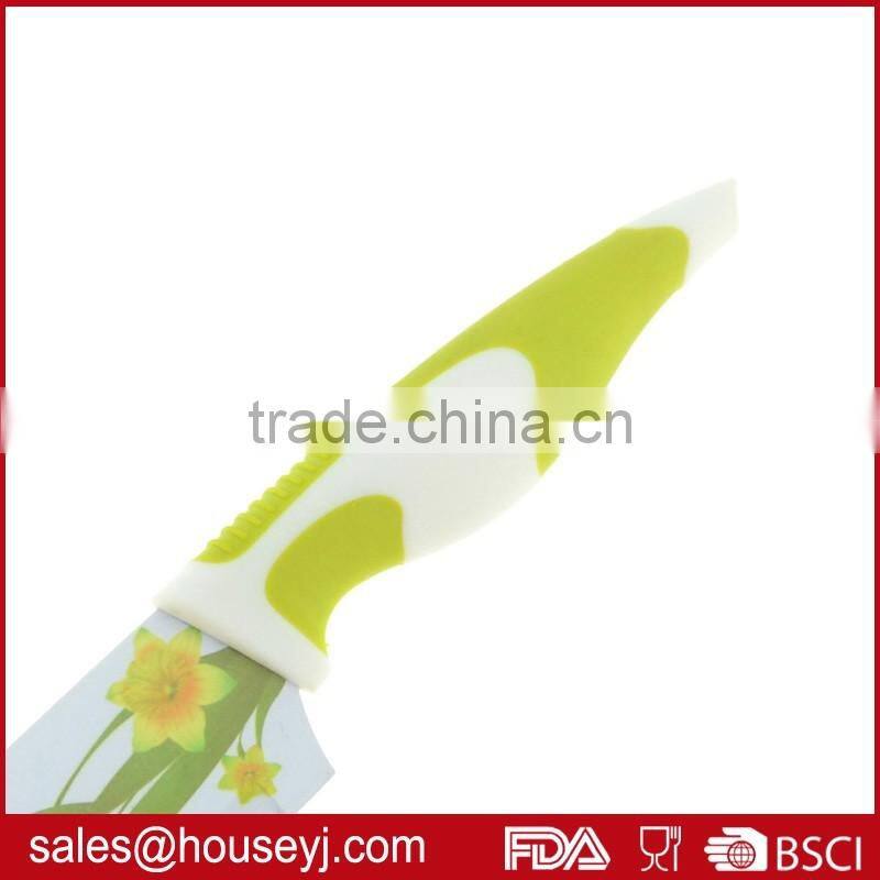 Set of 6pcs knife set 5pcs non stick color kitchen knife+1pc ceramic peeler with EVA box packing