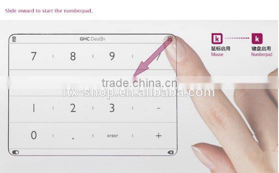 Hot selling Ultra-thin Smart Keypad , Intelligent Tourch Board of glass Number keyboard For Macbook