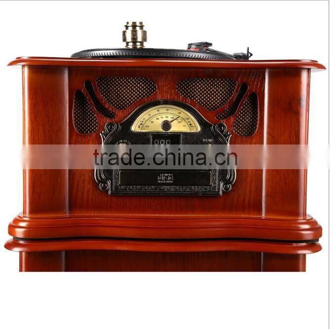 High Quality Classic Woonden Design Radio Record Player, USB SD Bluetooth Vinyl record player, Gramophone, Phonograph For Sale