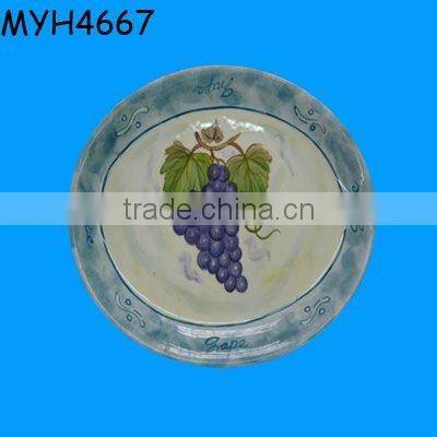 Handmade glazed ceramic oval shaped serving plates