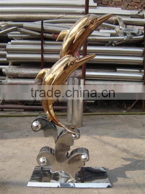 Stainless steel garden animal Sculpture ,Stainless steel peacock sculpture