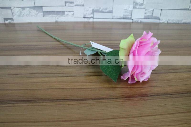 Red silk rose flower for wedding decoration
