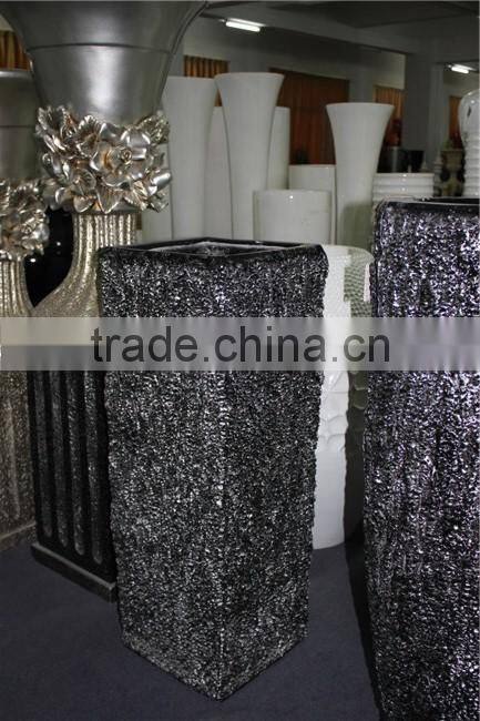 SJZJN 2660 decorative small round fiberglass clay garden pots, fiberglass clay garden planters