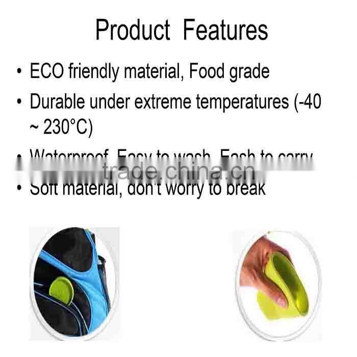 travel silicone folding cup,protable collapsible silicone cup