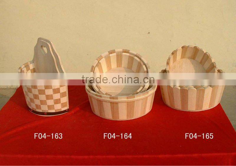 wholesale pretty wooden bucket for decoration