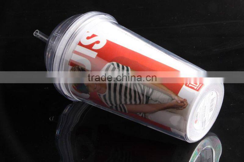 Sedex 4p approved factory 450ml tumbler with straw for promotional