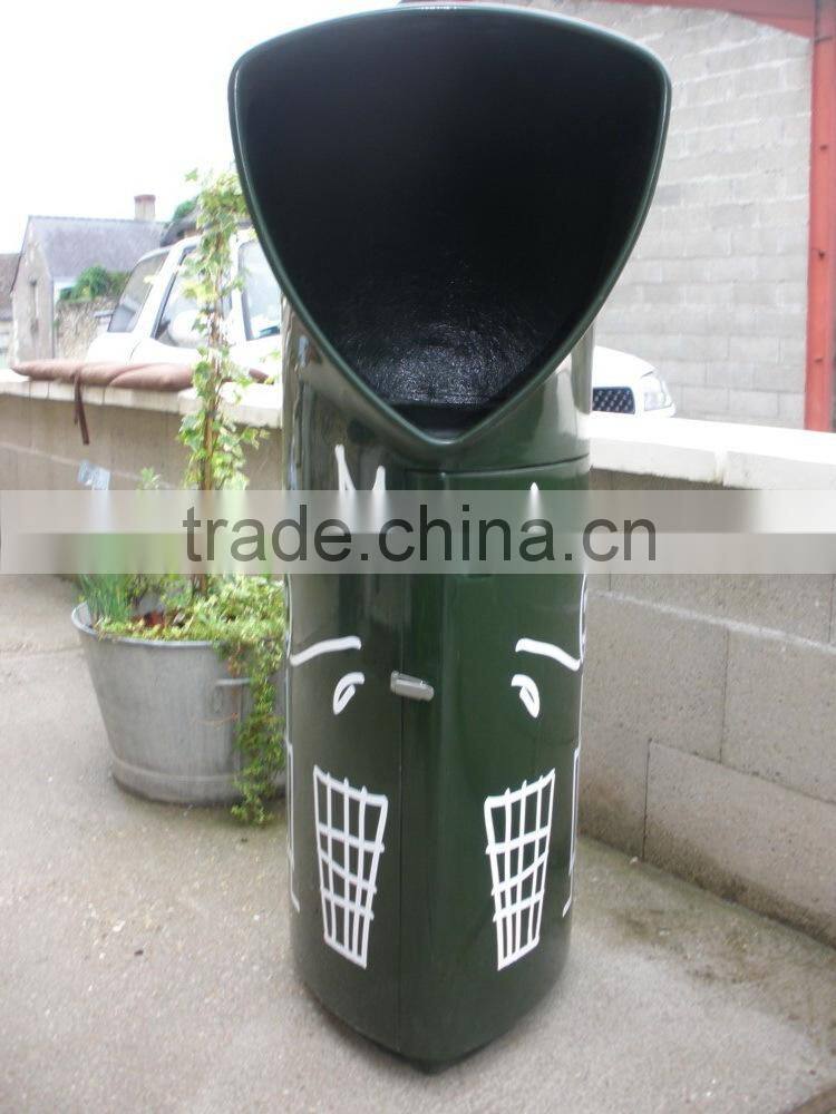 High quality glossy gel coat fiberglass garbage bins frp factory