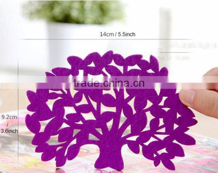 laser processed felt coaster