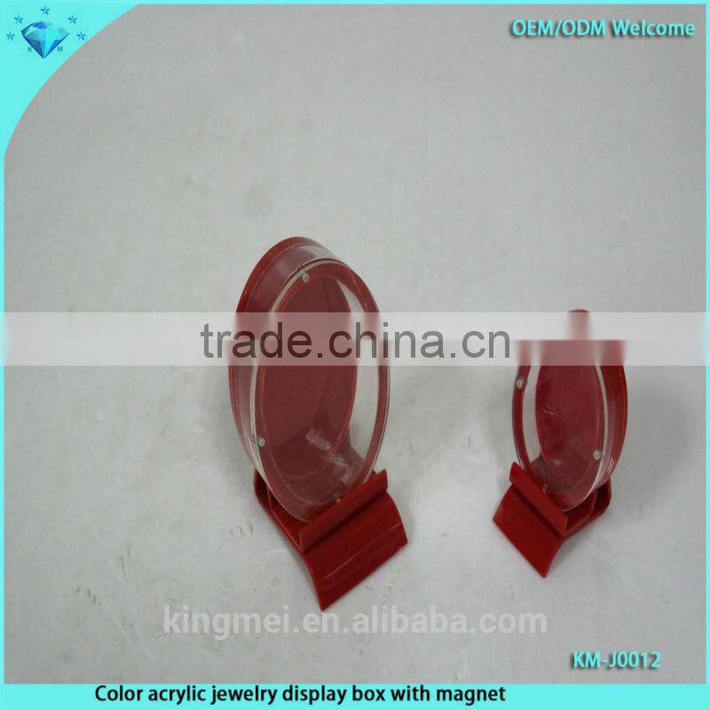 Color acrylic jewelry display box with lid