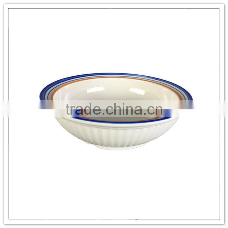New crockery and kitchen ware daily needs wavy outside large melamine rimmed plastic cheap soup bowl